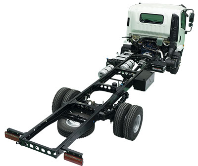 Chassis dập nguyên khối , tính công nghệ và độ bền cao trên Thaco Linker T2-13.