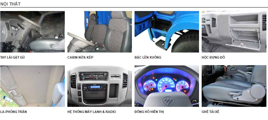 Ngoại thất hiện đại của Thaco Ollin 800A với thùng dài, cabin nhỏ gọn và sang trọng.