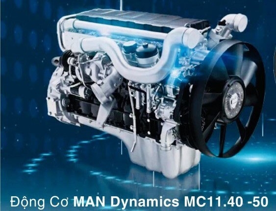 Xe Tải Thùng MAX 400 8x4 Khung Mui 9.7M – thiết kế hiện đại, thùng dài 9,7m, khung gầm MAN TGA, động cơ MAN MC11.40-50 công suất 400Hp.
