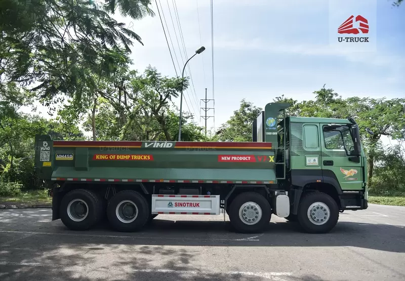 Xe Ben V7X 350 8x4 Thùng Đúc – lựa chọn phổ biến trong vận tải vật liệu xây dựng tại Việt Nam (Nguồn: u-truck.vn)