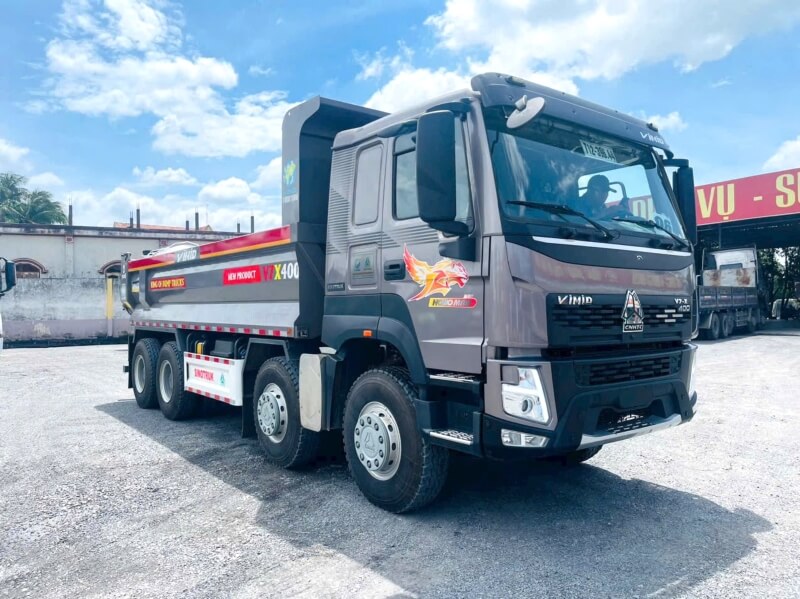 Ưu điểm nổi bật của xe ben V7X 400 8x4 thùng đúc