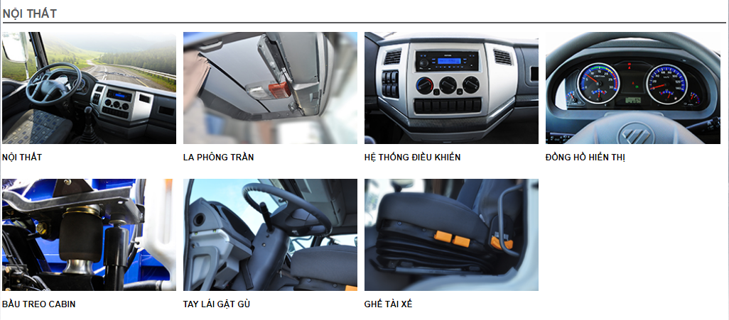 Auman C1350 (6×2) tải trọng 13,5 tấn với thiết kế nội thất hiện đại, mạnh mẽ.
