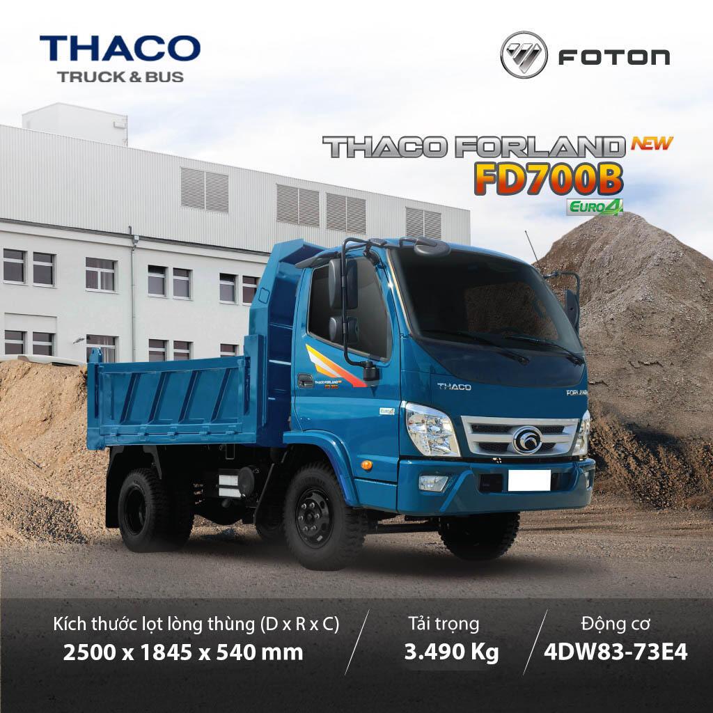 Hình ảnh xe ben Thaco Forland FD700.